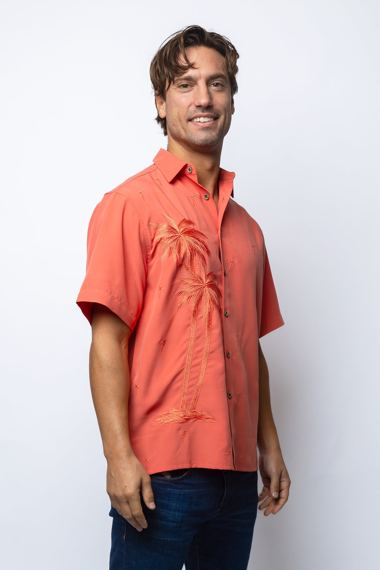 Camisa Manga Corta Bordada
