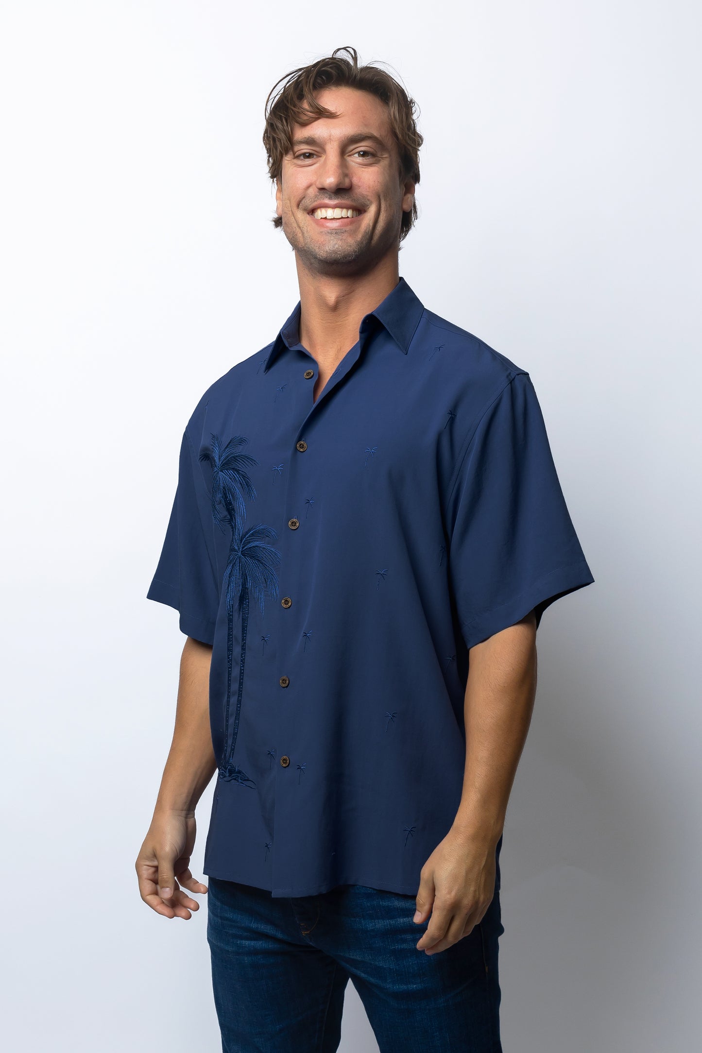 Camisa Manga Corta Bordada