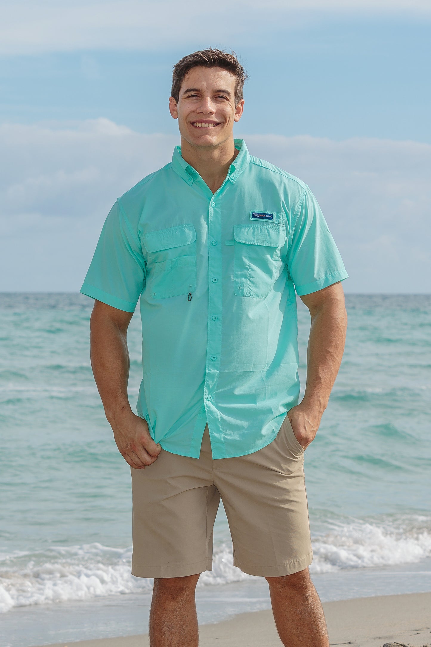 Camisa de Pesca Manga Corta Secado Rápido