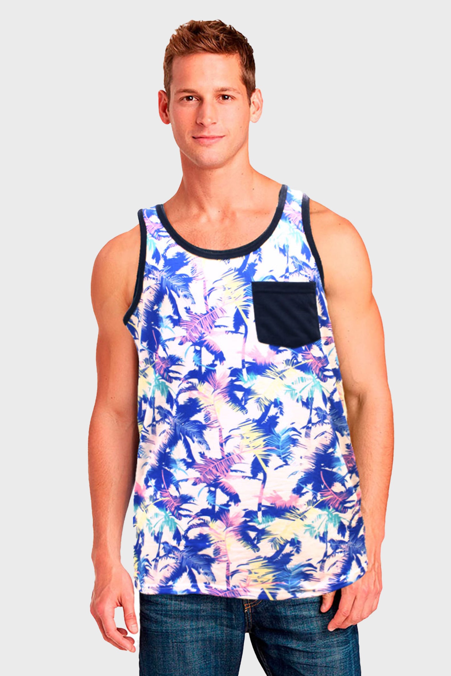 Playera sin Mangas para Hombre con Bolsillo