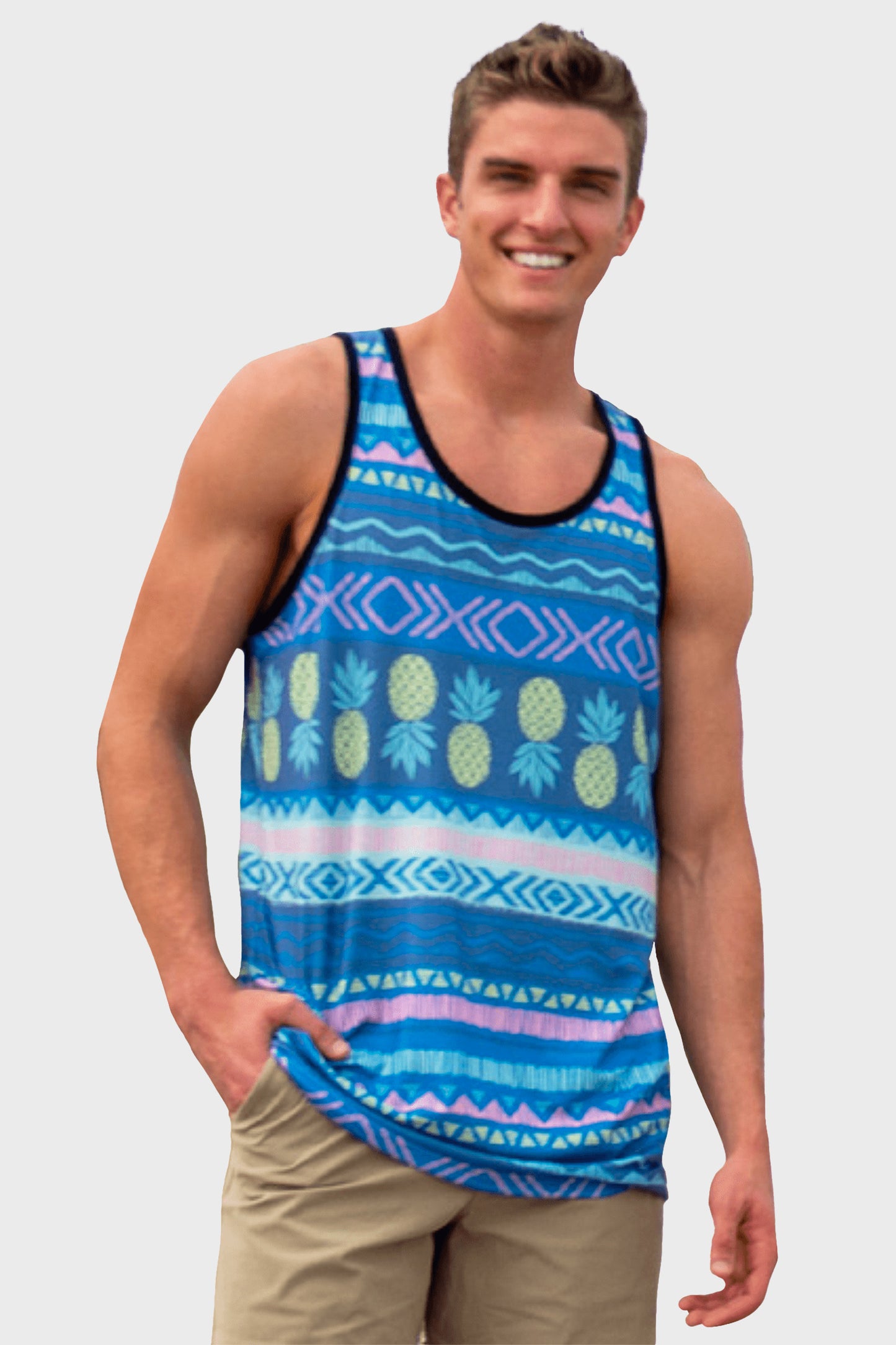 Playera sin Mangas Estampada para Hombre