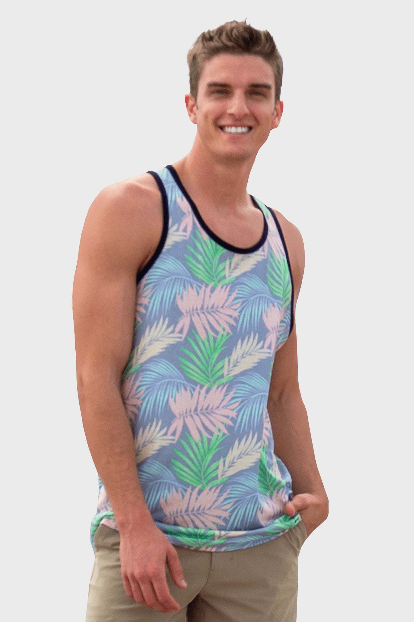 Playera sin Mangas Estampada para Hombre