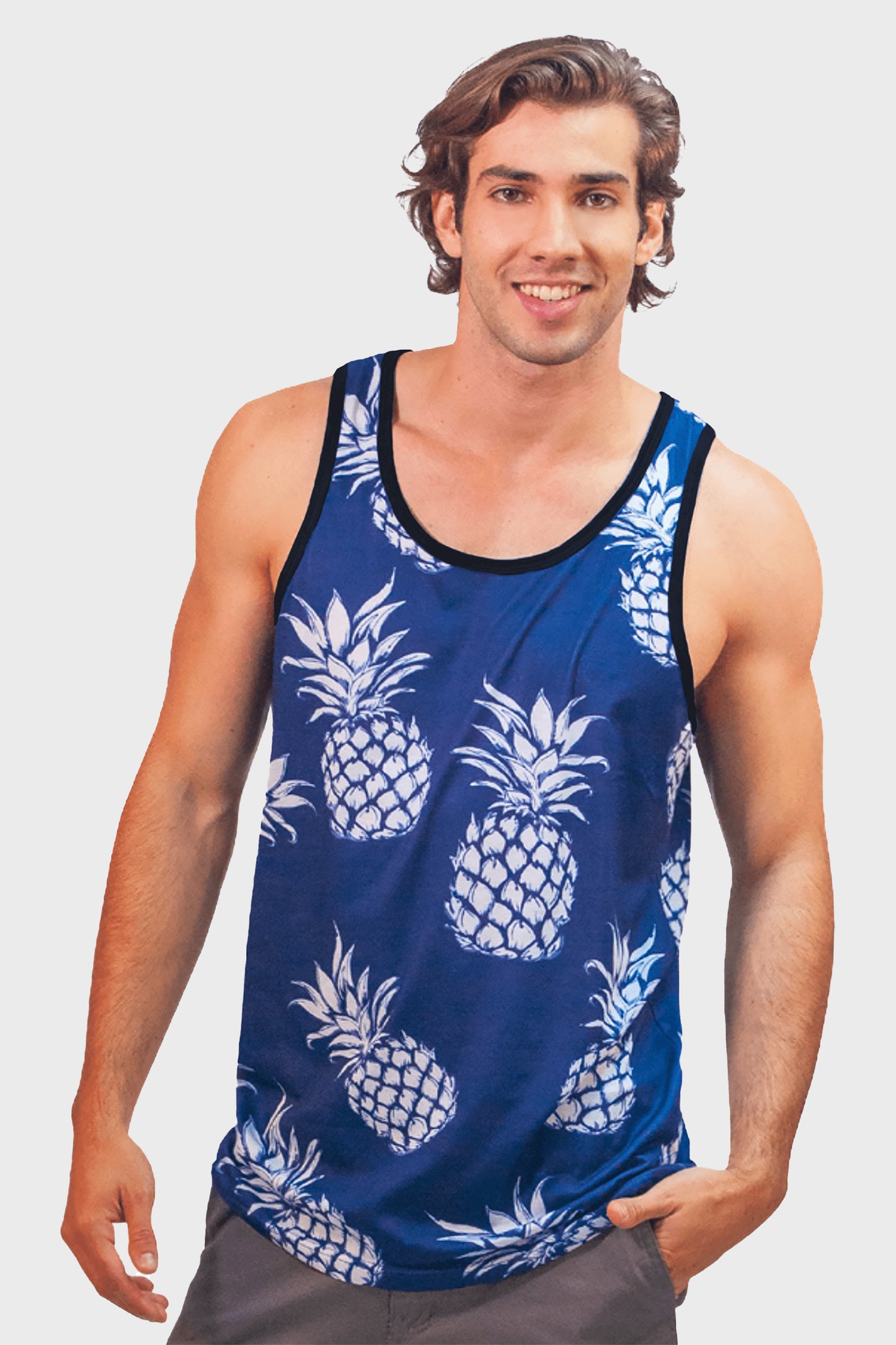 Playera sin Mangas Estampada para Hombre