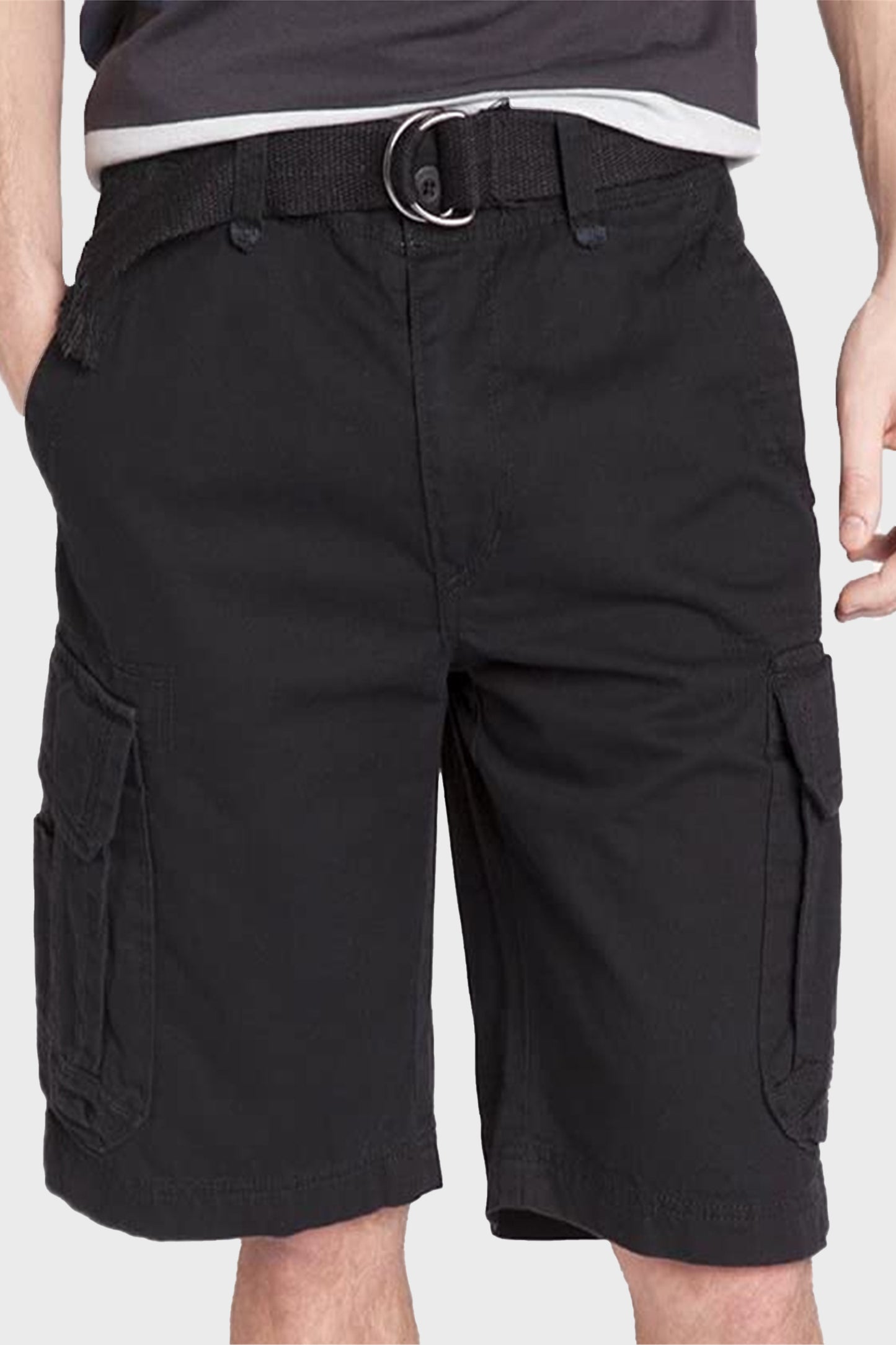 Bermuda Tipo Cargo Con Cinturón para Hombre
