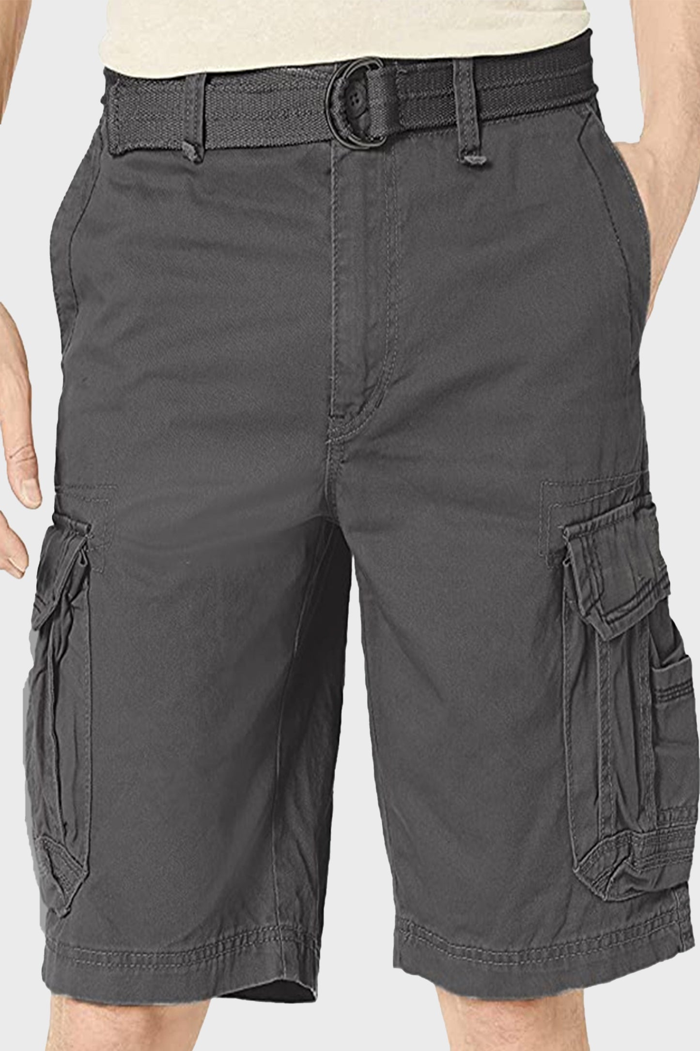 Bermuda Tipo Cargo Con Cinturón para Hombre