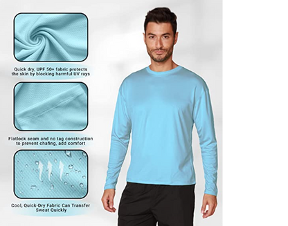 Playera Performance Manga Larga Varios Colores Protección UPF +50