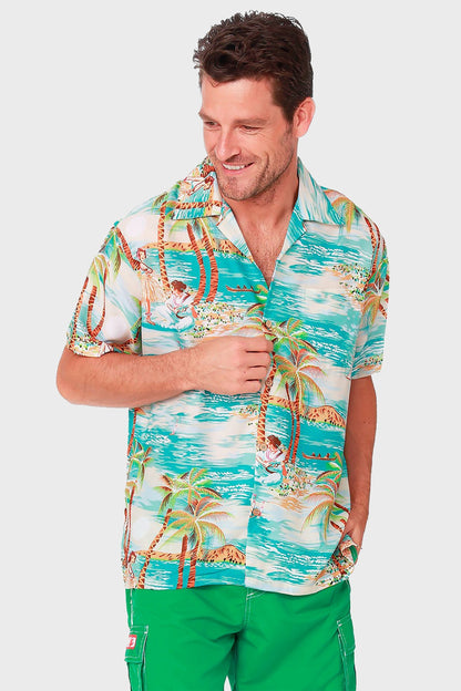 Camisa Hawaiana Manga Corta